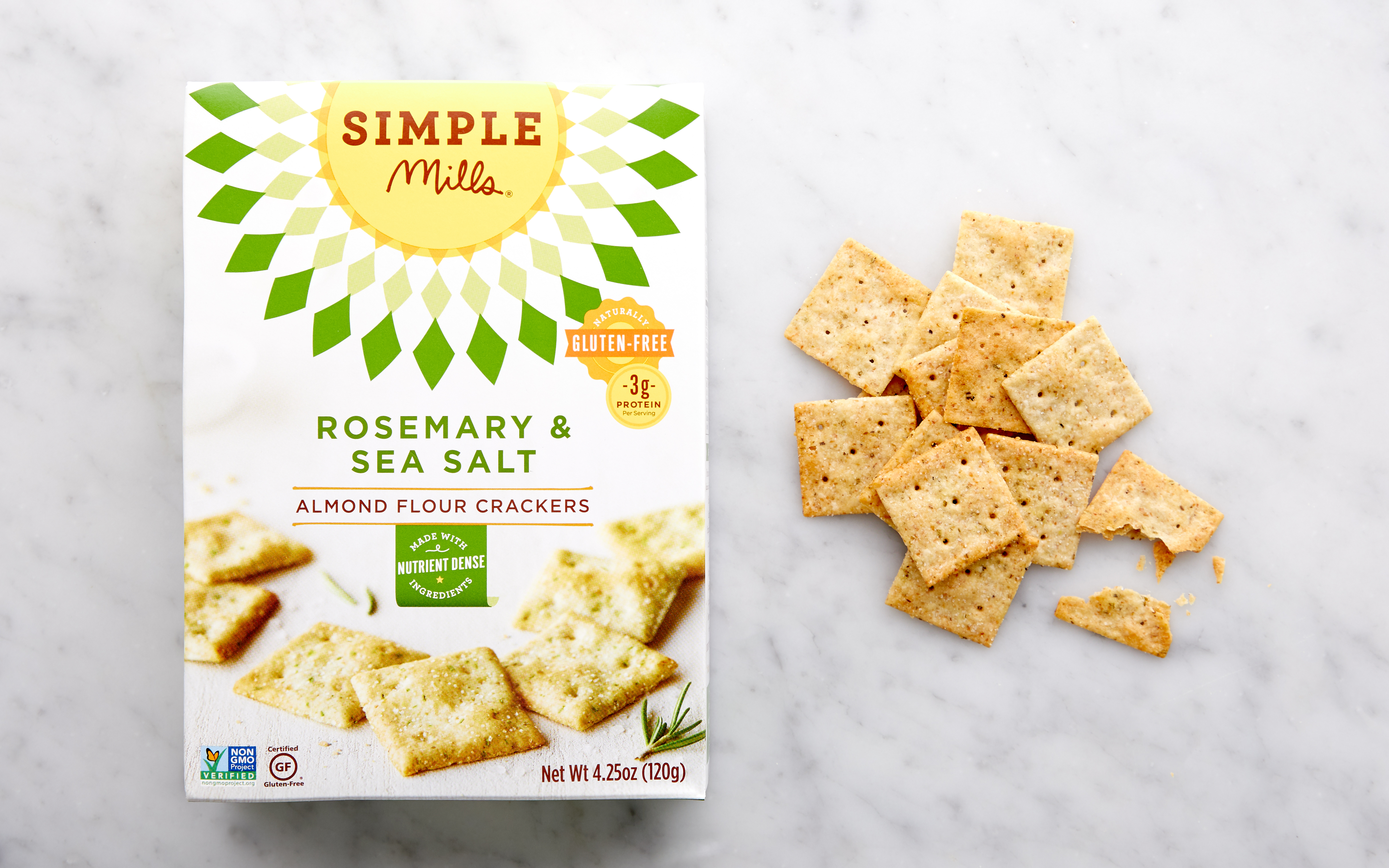 Rosemary & Sea Salt Almond Flour Crackers Simple Mills SF Bay